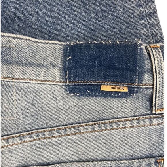 NWT MOTHER High Waisted Jeans Hiker Hover Undone Hem - On my Knees - Sz 27 - Picture 8 of 12